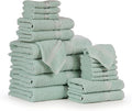 Ample Decor Bathroom Towel Set of 18-4 Bath Towel, 4 Hand Towel, 10 Wash Cloths by AmpleDecor