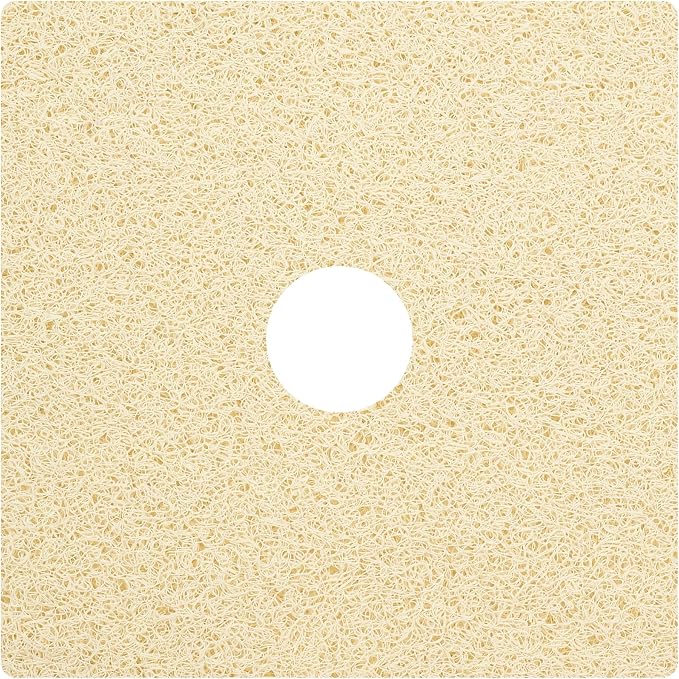Enkosi Loofah Shower Mat with Drain Hole – Cushioned Anti-Slip Square Bath Mat by ENKOSI