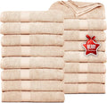 Ample Decor Bath Towels Pack of 16 600 GSM 100% Cotton, Absorbent Soft Premium by AmpleDecor