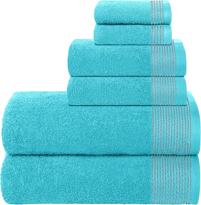 Belizzi Home 100% Cotton Ultra Soft 6 Pack Towel Set, Contains 2 Bath Towels by Unknown