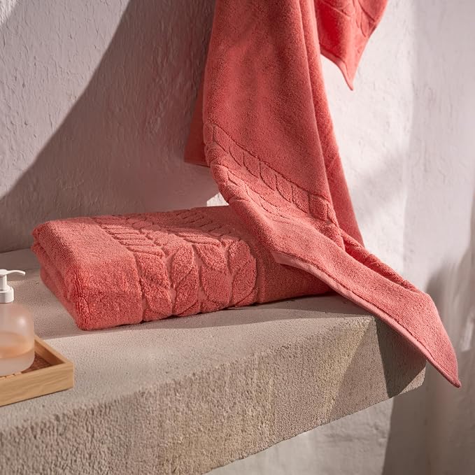 BAGNO MILANO Organic Turkish Cotton Bath Towels, Luxury Jacquard Collection - Image 3