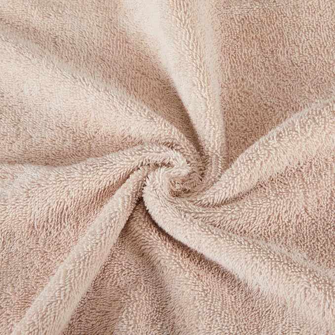 Amazon Basics Fade-Resistant 100% Cotton Bath Towel, 2 Pack, Blush Pink - Image 6