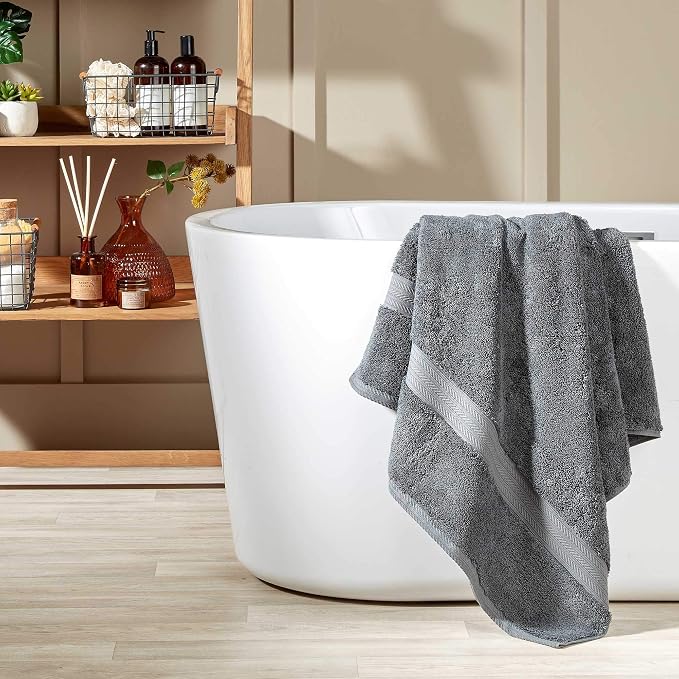 Christy Renaissance 6 Piece Towel Set | Ash Grey | 100% Egyptian Cotton | - Image 6
