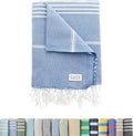Large Turkish Beach Towel, Classic Denim Blue by CapeComforts