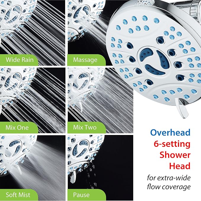 Hotel Spa AquaCare As-Seen-On-TV High Pressure 48-setting Rain & Handheld 3-way - Image 8