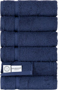 SALBAKOS 100% Turkish Cotton Hand Towel Set of 6 16x30 inch | Heirloom Quality by SALBAKOS