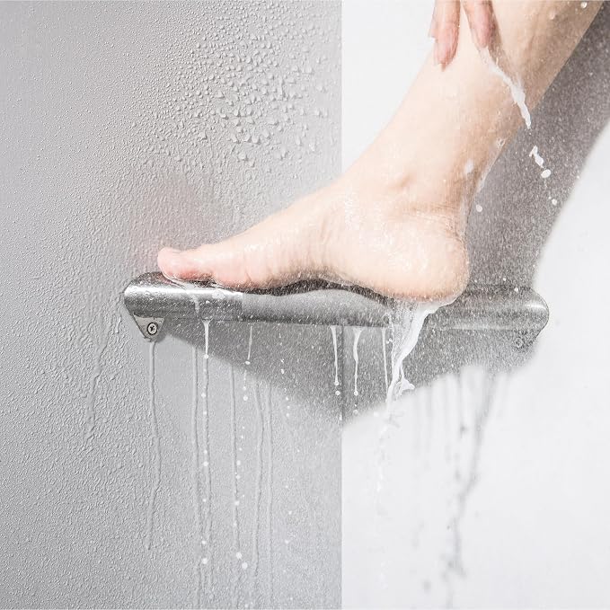 Shower Foot Rest for Shaving Legs, Wall Mounted Shower Foot Ledge, Antislip - Image 7