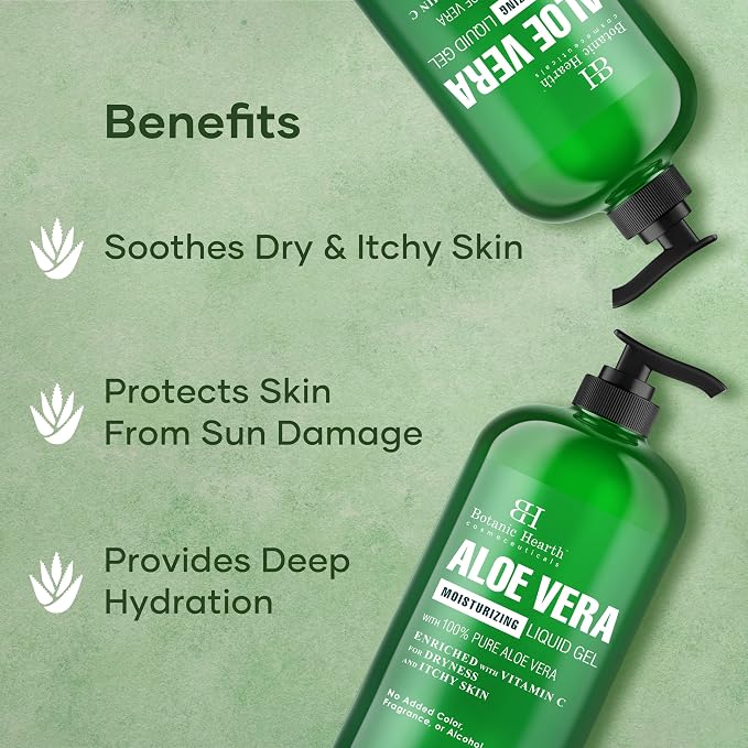 Botanic Hearth Aloe Vera Moisturizing Liquid Gel – 100% Pure Aloe, Enriched - Image 5