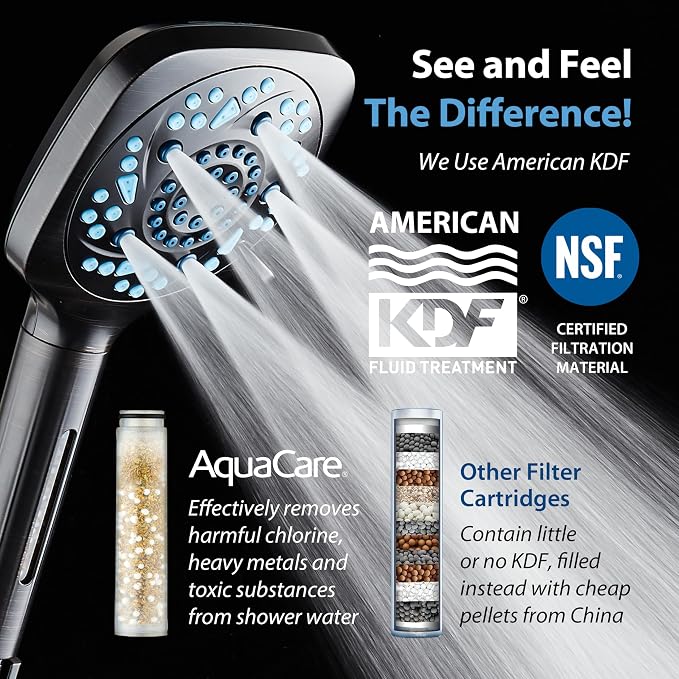 AquaCare High Pressure 10 Spray Mode Filtered Showerhead - Image 2