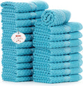Ample Decor Washcloth Set of 20 Sky Blue 100% Cotton by AmpleDecor