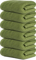 Tens Towels Pack of 6 Hand Towels, 100% Cotton, Lighter Weight, Quick to Dry by TensTowels