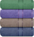 Casa Lino Multicolor II Bath Towels Set of 4 by CASALINO