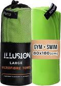 illusion Extra Large Microfibre Swimming Towel–Compact, Lightweight & Quick Dry by Unknown