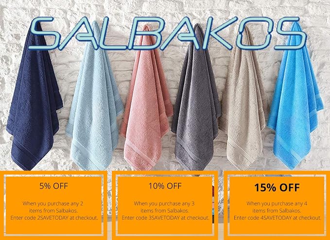 SALBAKOS 100% Turkish Cotton 6-Piece Towel Set | Heirloom Quality Hotel & Spa - Image 4