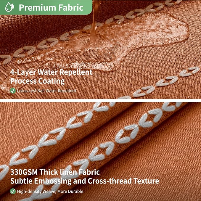 No Hook Extra Long Shower Curtain Set - Image 3
