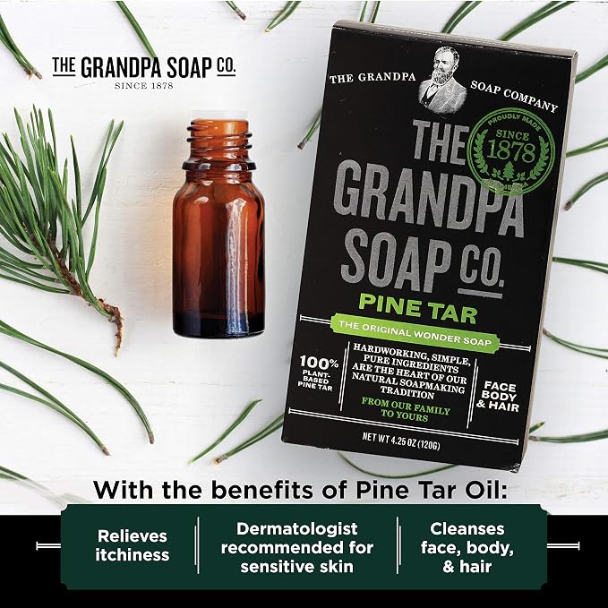 Pine Tar Bar Soap by The Grandpa Soap Company | The Original Wonder Soap | - Image 3