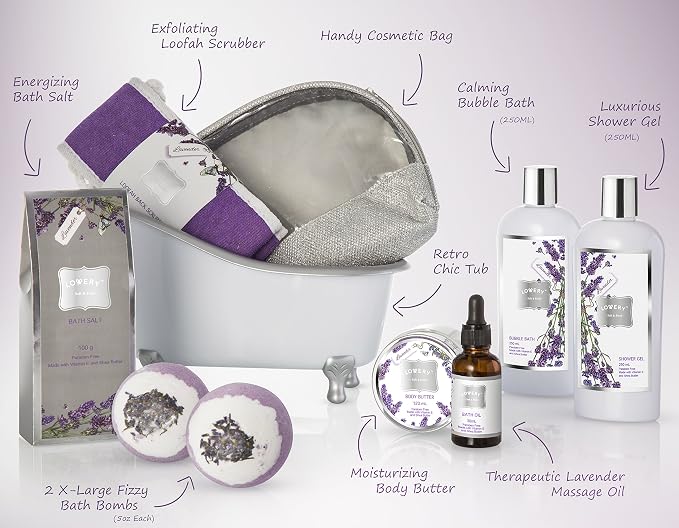Christmas Gift Baskets for Women Bath Gift Set for Women, Bath and Body Spa Set - Image 2