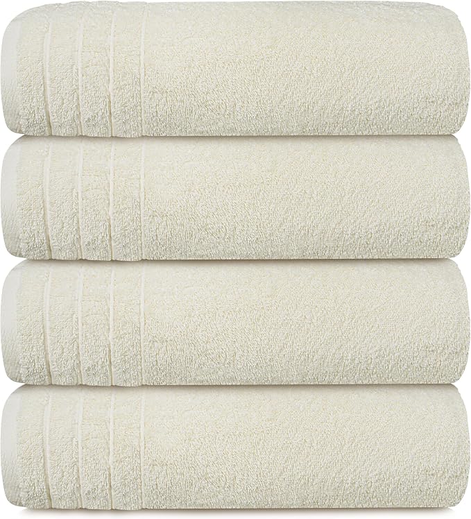 Tens Towels Pack of 4 Extra Large Bath Towels 30 x 60 Inches, 100% Cotton - Image 8