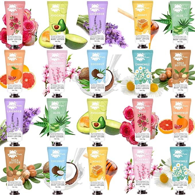 20 Pack Lotion for Women, Body Lotion for Dry Skin, Stocking Stuffers for Women by DBEAUTYM