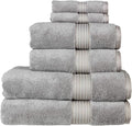 Christy Supreme Hygro 6 Piece Towel Set | Silver Grey | 100% Luxury Supima by Christy