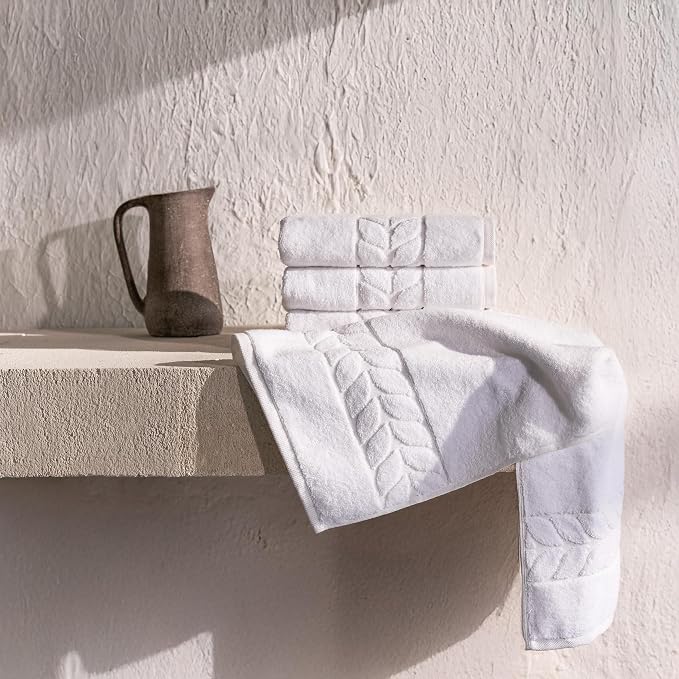 BAGNO MILANO Organic Turkish Cotton Bath Towels, Luxury Jacquard Collection - Image 2