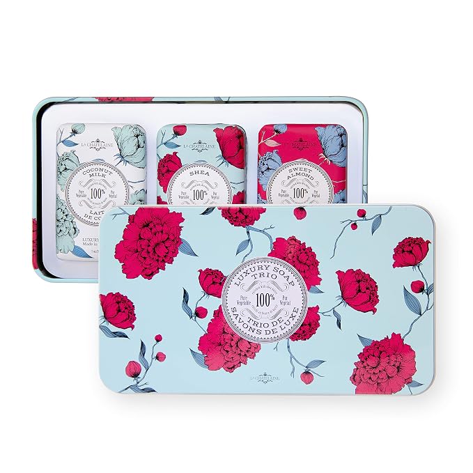 La Chatelaine Luxury Bar Soap Trio Gift Set Tin | Made in France | Natural and by LaChatelaine