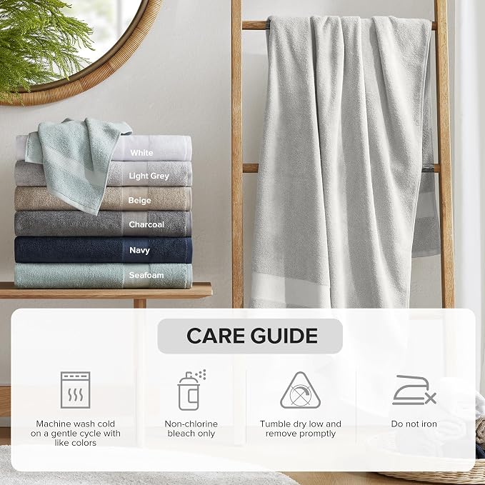 Comfort Spaces Turkish Bathroom Towel Set 6 Piece Luxury Bath Towel Set 2 Hand - Image 4