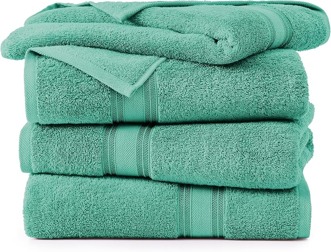 Lane Linen 100% Cotton Bath Towels 4 Pack - Image 2