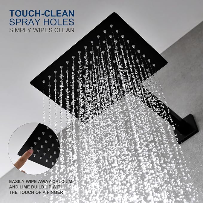 KENES Matte Black Tub Shower Faucet Set Complete - Image 5