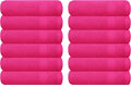 GLAMBURG Ultra Soft 12-Piece Washcloths Set 13x13-100% Ringspun Cotton by GLAMBURG