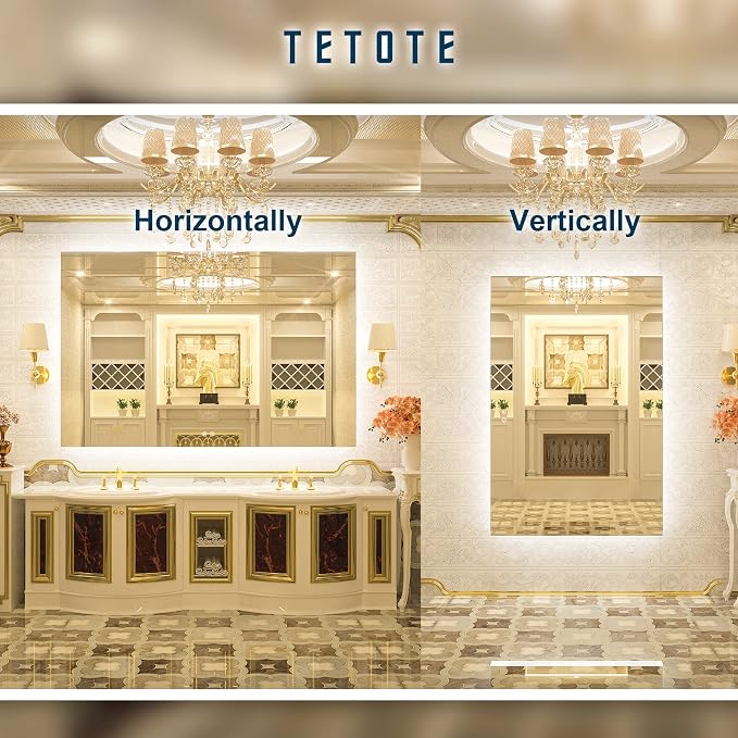 TETOTE 60 x 40 LED Backlit Bathroom Mirror - Image 7
