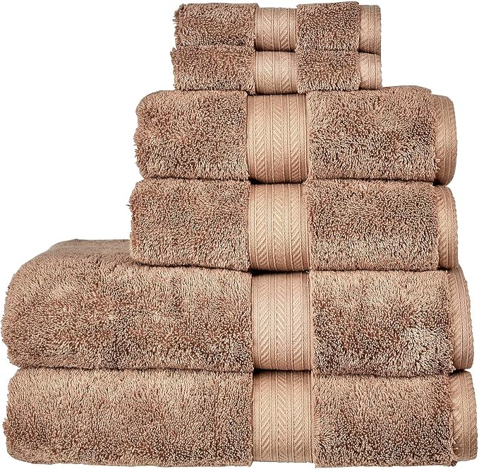 Christy Renaissance 6 Piece Towel Set | Mink Brown | 100% Egyptian Cotton | by Christy