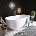 59" Free Standing Tub, Pure Acrylic Freestanding Bathtub, Stylish Stand Alone by Sylonwill
