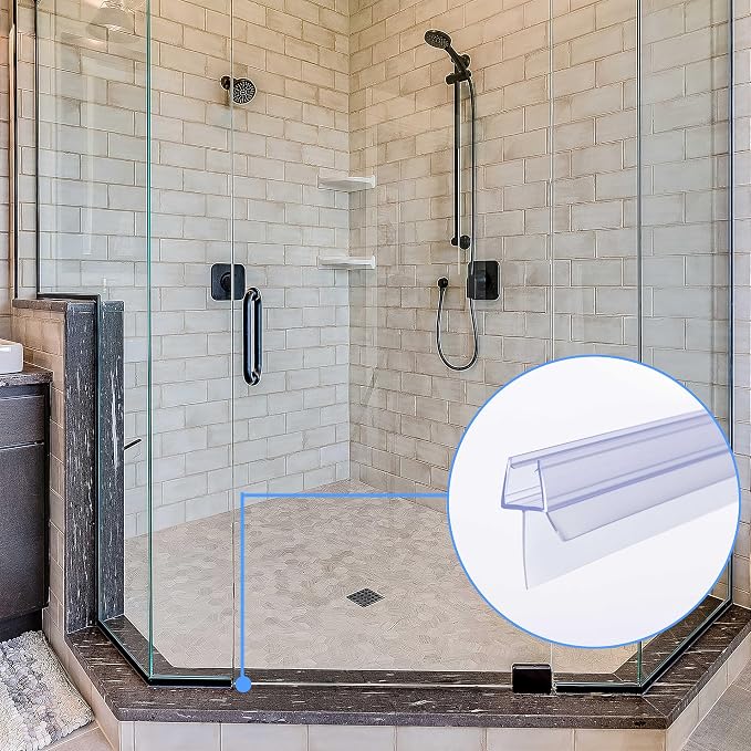 Shower Door Bottom Seal 2-Pack 3/8" x 39" Frameless Glass Shower Door Seal - Image 4
