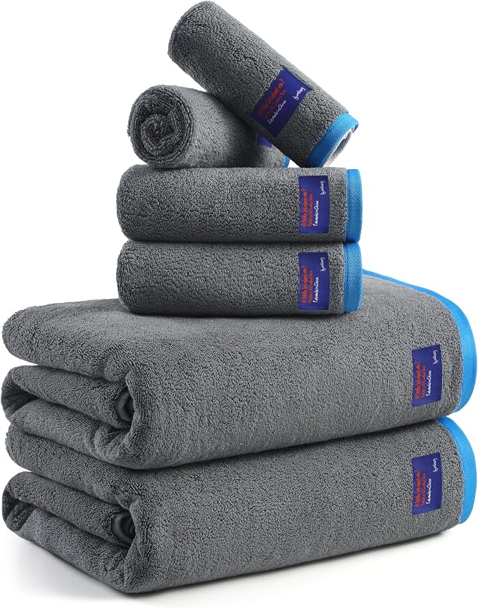 REDKISS 6 Pack Cotton Towel Set by REDKISSOnline