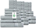 Delara Organic Cotton Luxuriously Plush Bath Towel 33 Piece Set|GOTS & Oeko-TEX by Delara