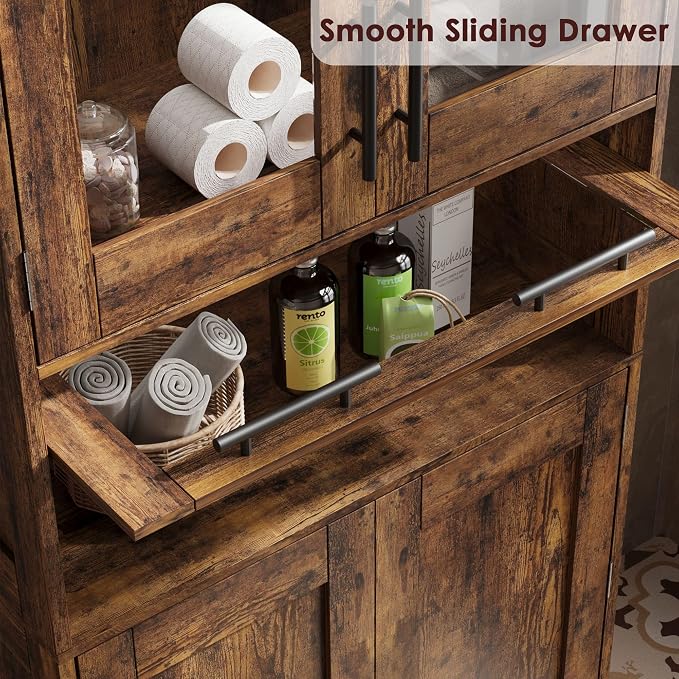 GarveeHome Tall Bathroom Cabinet, 67 in Storage Cabinet - Image 5
