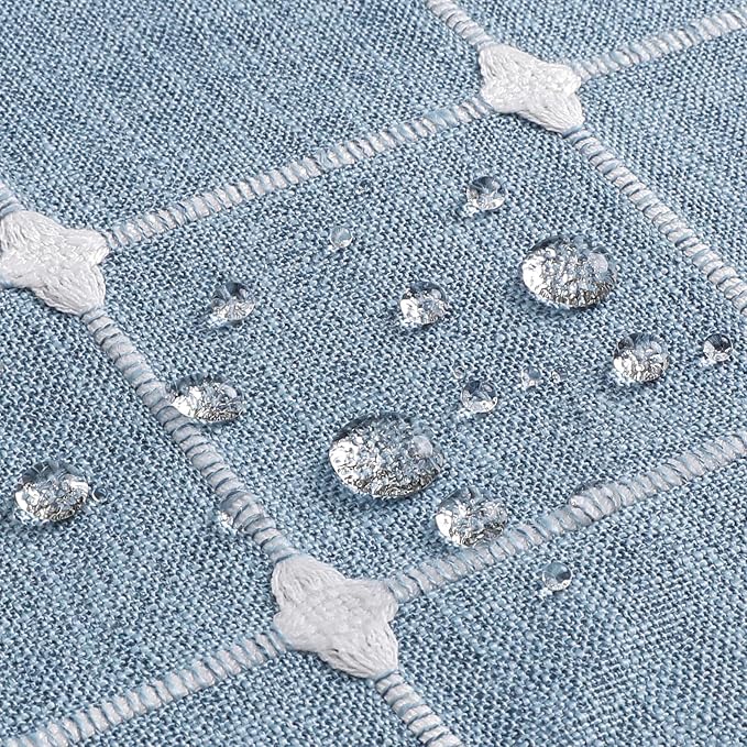 MitoVilla Blue Boho Shower Curtains - Image 6