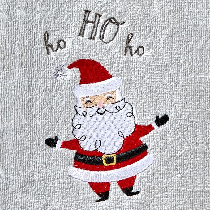 SKL Home Christmas/Winter Santa Hand Towel 2pc Set - Image 2