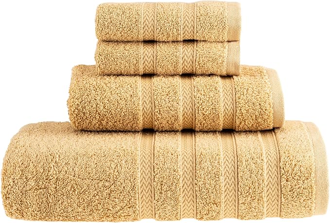 HALLEY Turkish Towels Set 650 GSM Highly Absorbent Super Soft 100% Cotton by HALLEY-TurkishCottonTowels