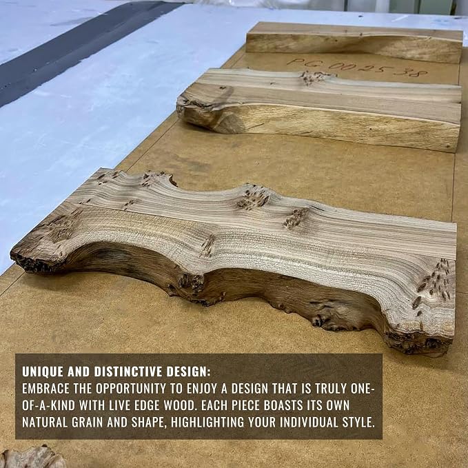 RWA Live Edge Floating Shelf – Unique Wood Floating Shelf - Image 5