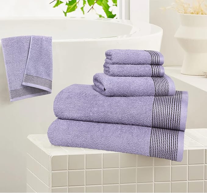 Belizzi Home 100% Cotton Ultra Soft 6 Pack Towel Set, Contains 2 Bath Towels - Image 4