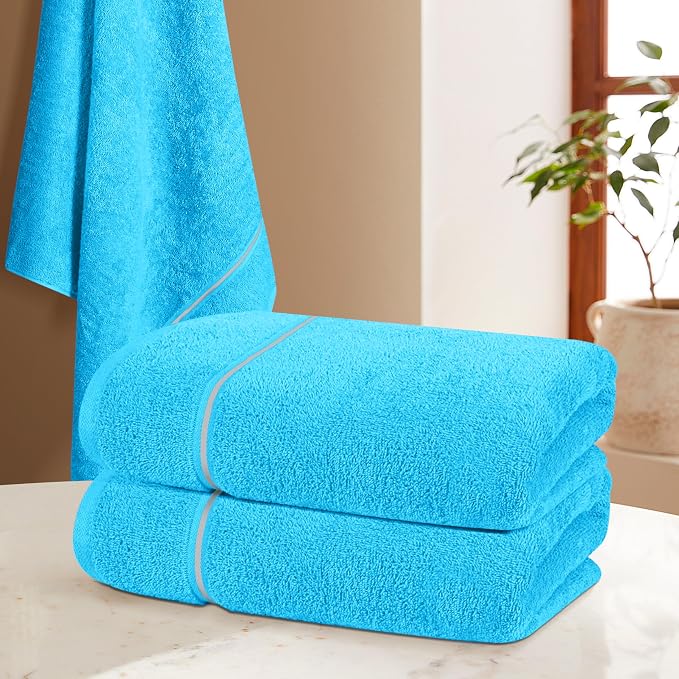 MyOwn Ultra Soft 4 Pack Oversized Bath Towel Set 27x54 inches, 100% Cotton Bath - Image 2