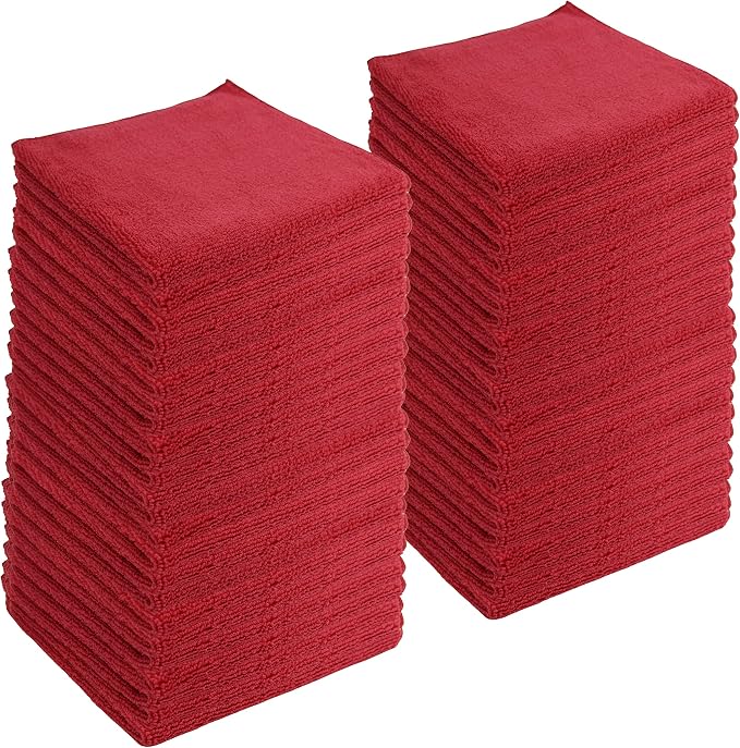 Microfiber Cleaning Cloths, 240 Pack, All-Purpose, Highly Absorbent, Washable by JDHomease