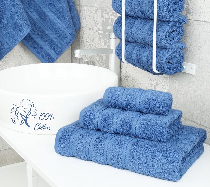 American Soft Linen Premium 3 Piece Towel Set, 1 Bath Towel 1 Hand Towel 1 - Image 3