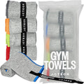 Acteon Microfiber Gym Towels 5 Pack, Quick Dry Silver ION Odor-Free Sweat Towel by Acteon