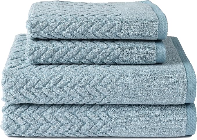 Texere 100% Organic Cotton Jacquard 650 GSM Premium Bath Towel Sets by TexereSilk