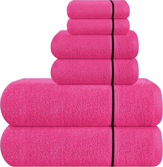 MyOwn Ultra Soft 6 Pack Cotton Towel Set, Contains 2 Bath Towels 28x55 inch by Unknown