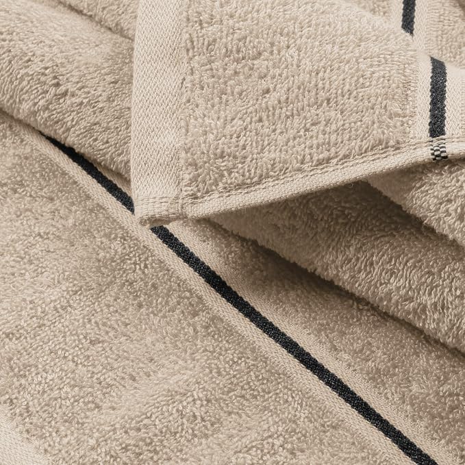 MyOwn Cotton 2 Pack Oversized Bath Towel Set 28x55 inches, Large Bath Towels - Image 2