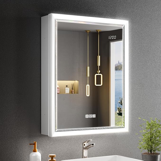 20x26 Lighted Medicine Cabinet by QUEENFUN
